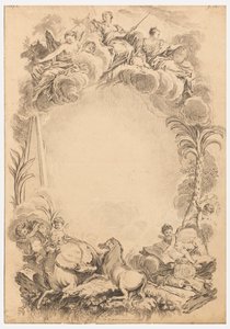 William Earl Cowper'ın Onuruna Bir Rozet Tasarımı (yaklaşık 1665-1723) by François Boucher