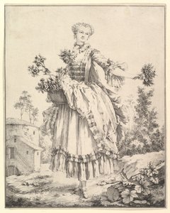Çiçek Kız, 18. yüzyıl. by François Boucher