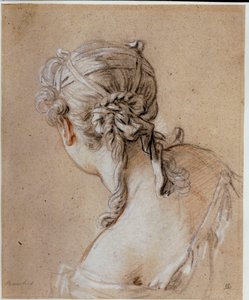 Arkadan Bir Kadının Başı, c.1740 by François Boucher