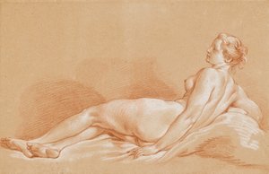 Genç kadın uzanmış by François Boucher