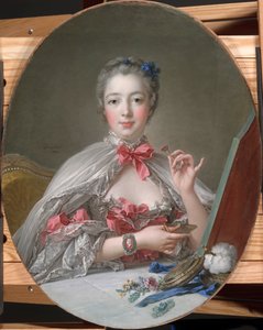 Madame de Pompadour Tuvaletinde, c.1760 by François Boucher