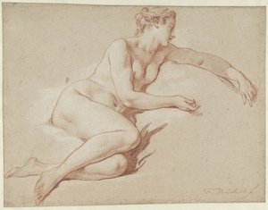 Uzanmış Kadın Çıplak Uzanmış kadın çıplak, sağa dönük by François Boucher