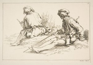 Eskizler Sayfası, 1753. by François Boucher