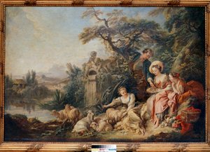 Çobanın Yuvası veya Hediyeleri, Francois Boucher (1703-1770) by François Boucher