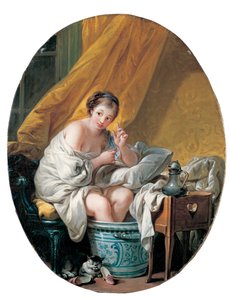 Ayak banyosu yapan genç kadın, 1766 by François Boucher