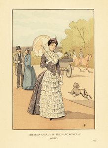 Parc Monceau'daki ana cadde by François Courboin