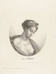 Oval Meryem büstü La Vierge (nesne üzerindeki başlık) by François Deleu