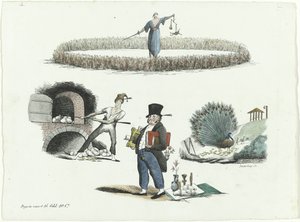 JC Backer ile ilgili karikatür, C. Seyn ve S. van der Paauw, 1839 by François Desterbecq