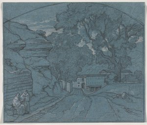 İki Keşişli Manzara, c. 1840.