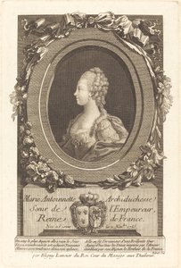 Marie Antoinette by François Hubert after Honore Thomas Bligny