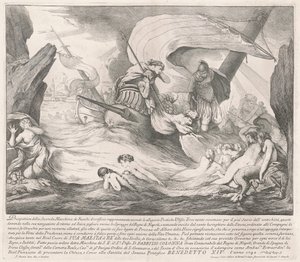 1742 Chinea için Seconda Macchina: Ulysses ve Sirenler by François Hutin