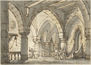 Don Luis de Vargas oyunundan bir sahne by François Joseph Pfeiffer (II)