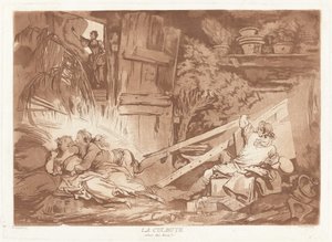 La Culbute (Takas) by François Philippe Charpentier after Jean Honoré Fragonard, published by Pierre François Basan