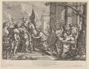 Jephthah kızı tarafından karşılandı by François Tortebat