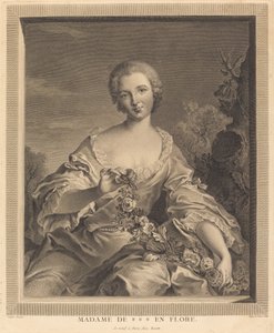 Mme. XXX en Flore by François Voyez after Jean Marc Nattier