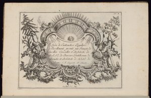 Güneşli ve Dört Rüzgarlı Kartuş, Normal Kartuşlar Kitabı by François de Cuvilliés the Elder
