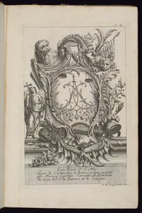 İki Aslanlı ve Şifreli Kartuş, Farklı Kullanımlar İçin Kartuşlar Kitabı by François de Cuvilliés the Elder