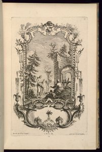 Büyük ve Küçük Bölmeli Kartuş Tasarımı by François de Cuvilliés the Elder