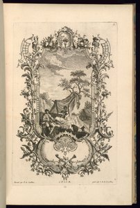 Büyük ve Küçük Bölmeli Kartuş Tasarımı by François de Cuvilliés the Elder