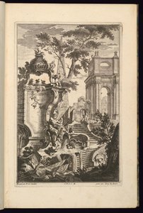 Nehir Tanrısı Olan Çeşme Tasarımı by François de Cuvilliés the Elder