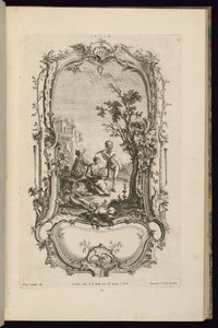 Büyük ve Küçük Bölmeli Kartuş Tasarımı by François de Cuvilliés the Elder