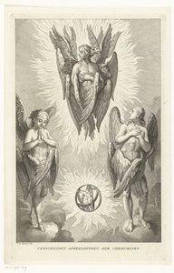 Farklı kılıklarda üç yüksek melek Cherubim'in birkaç görüntüsü (nesne üzerindeki başlık) by François van Bleyswijck