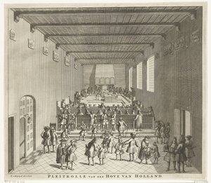 Hollanda Mahkemesi oturumda, yaklaşık 1700 Hollanda