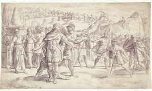 İsrail Halkı Nehri Geçti Joshua Tarihi, ? (4?) (dizi başlığı) by Frans Francken (I)