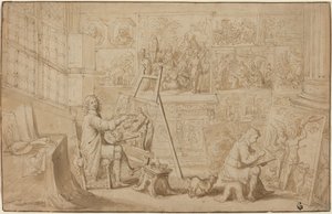 Bir Sanatçının Stüdyosu [rekto] by Frans Francken the Younger