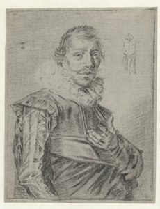 Elini uzatmış genç bir adamın portresi by Frans Hals (manner of)