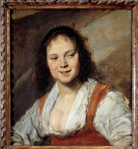 Frans Hals l'ancien tarafından La Bohemienne Tablosu (1581/1585-1666) 1628 Dim. 0,58 x 0,52 m - Çingene Kadın - Resim Frans Hals (1582/3-1666), pano üzeri yağlı boya (58 x 52 cm), c. 1628-1630 -