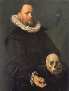 Kafatası Tutan Bir Adamın Portresi, c.1611-12 (panel)
