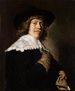 Eldiven Tutan Genç Bir Adamın Portresi, c1650. by Frans Hals