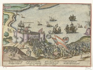 Fort Rammekens ele geçirildi, 1573 by Frans Hogenberg