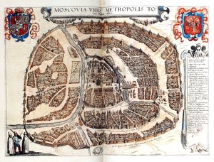 Moskova Haritası, 1572 by Frans Hogenberg