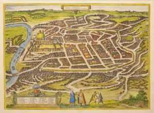 Georg Braun tarafından dünyanın ilk tiyatrosundan Vilnius, 1580