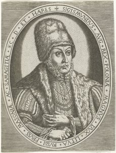 Sigismund II Ağustos Portresi Kralların, kraliçelerin, prenslerin ve prenseslerin portreleri (seri başlığı) by Frans Huys