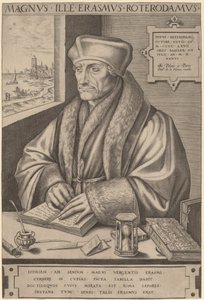 Rotterdam Erasmusu by Frans Huys after Hans Holbein the Younger