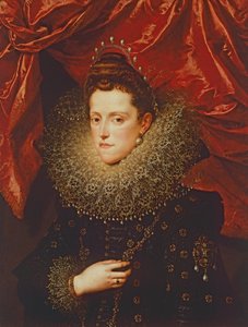 Mantua Düşesi Eleonora de Medici'nin portresi (tuval üzerine yağlı boya) by Frans II Pourbus