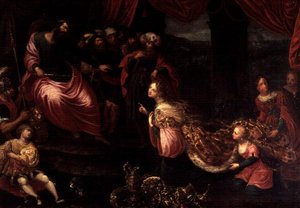 Kral Süleyman ve Saba Kraliçesi by Frans II the Younger Francken