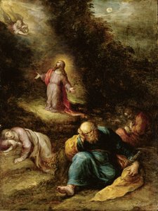 Bahçedeki Acı (altınla yükseltilmiş bakır üzerine yağ) by Frans II the Younger Francken