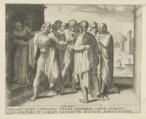 Kader, kalabalığa sakinleşmeleri için nasihat ediyor Ensest (nesne üzerindeki başlık) Kader Tarihi (dizi adı) by Frans Menton