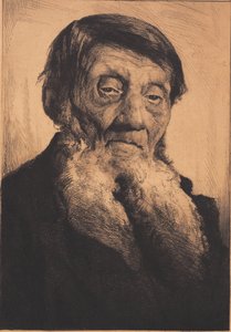 İki parçalı, beyaz sakallı yaşlı adam
