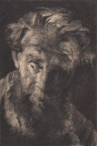 Kenara bakan yaşlı sakallı adam by Frans Schwartz