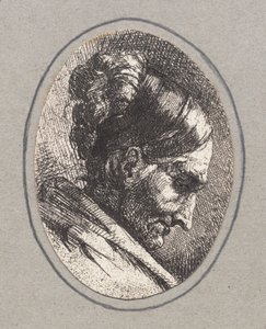 Eski bir eşin başı, sağdaki profil by Frans Schwartz