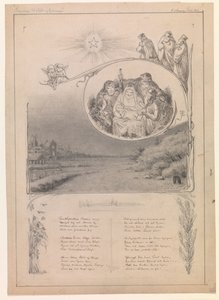 "Dışarıda ve evde" için Noel çizimi by Frans Schwartz