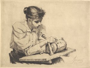Kniplersken by Frans Schwartz
