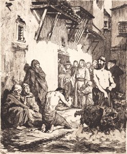 Mesih iki körü ve bir ele geçirilmiş olanı iyileştirir by Frans Schwartz