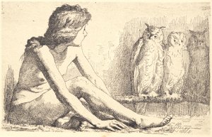 baykuşlar olan kız by Frans Schwartz