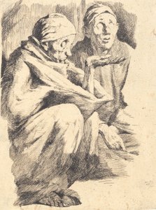iki kör dilenci by Frans Schwartz
